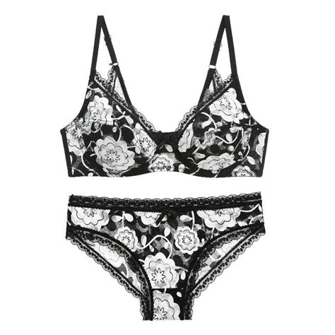 Women S Lingerie Sets Two Piece Sexy Lingerie Floral Lace Bra And Panty