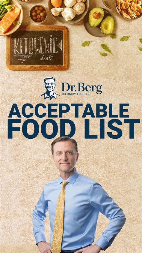 Dr Bergs Healthy Keto Acceptable Food List Food Lists Weight