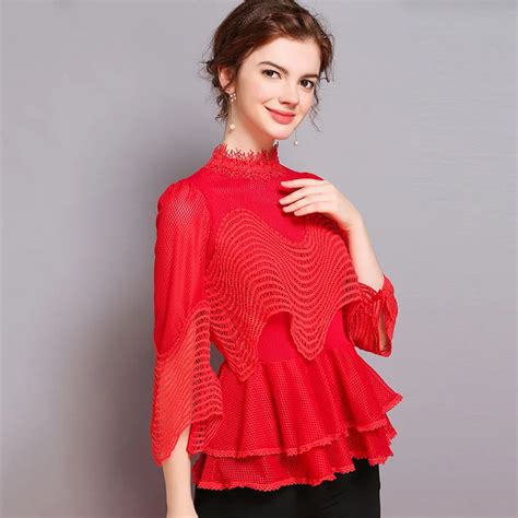 High Quality Brand Blouses Spring Fashion Cotton Blouse Women