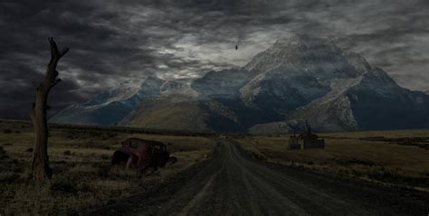 Spooky Road By Aledjonesdigitalart On Deviantart