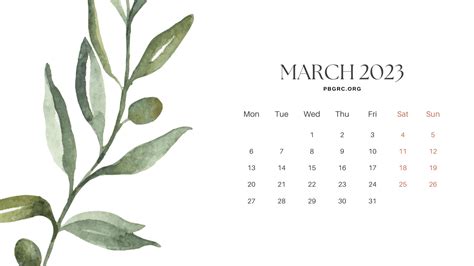 Fillable March 2023 Calendar Free Download