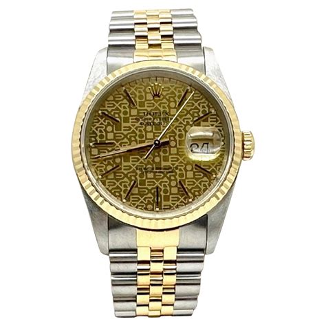 Rolex Datejust 16013 Silver Dial 18k Yellow Gold Stainless Steel For Sale At 1stdibs