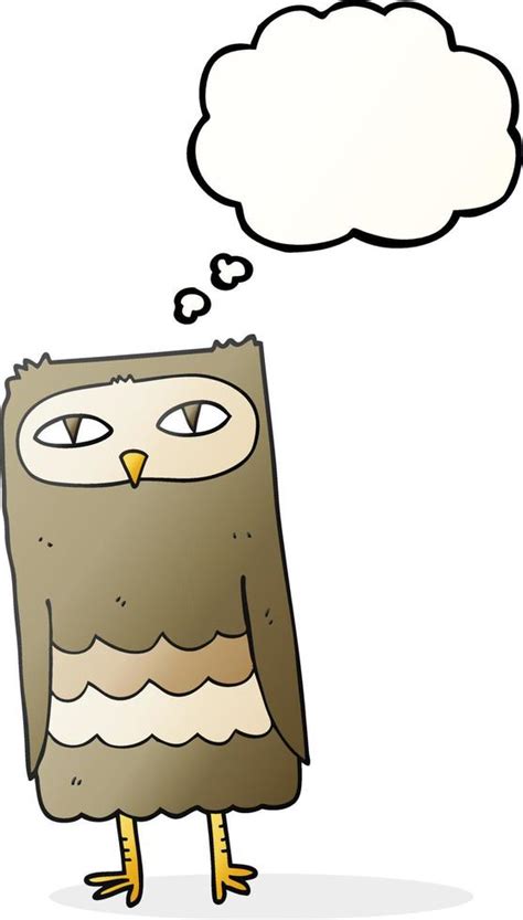 Freehand Drawn Thought Bubble Cartoon Owl 11782942 Vector Art At Vecteezy