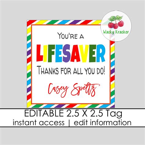 Free Printable Lifesaver Labels Download Free Printable Lifesaver