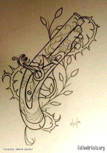 Flintlock Pistol Tattoo Flintlock Pistol Tattoo