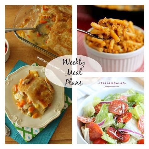 Weekly Meal Plans 13 - The Bitter Side of Sweet