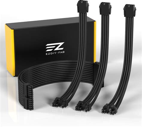 Ezdiy Fab Psu Cable Extension Sleeved Custom Mod Gpu Pc Power Supply