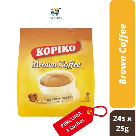 Kopiko Brown Coffee 24s Free 3s Shopee Malaysia