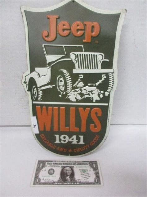 Metal Willys Jeep Sign Live And Online Auctions On