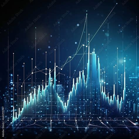 Futuristic Raise Arrow Chart Digital Transformation Abstract Technology