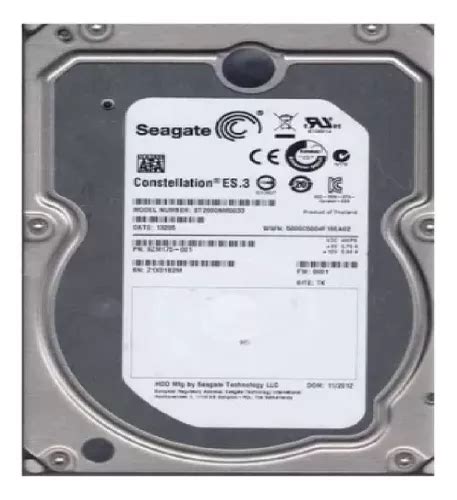 HD Seagate Constellation Es.3 2 TB 7.2K 3.5 SATA ST2000nm0033 R710 ...