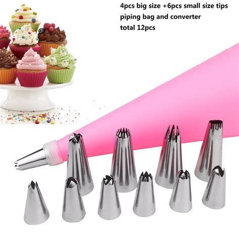 Lecook Cake Tools Cake Decorating Tools 10pcs Tips Cream Big Pastry