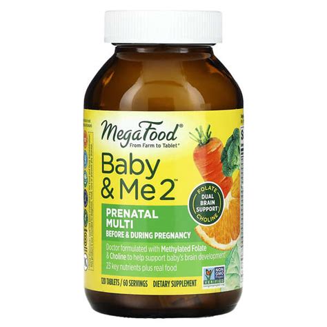 MegaFood, Baby & Me 2, Prenatal Multi, 120 Tablets