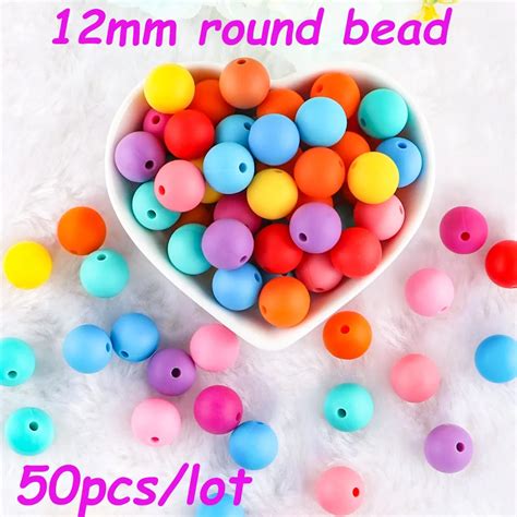 Sunrony Pcs Mm Round Silicone Beads Teether Diy Pacifier Chain