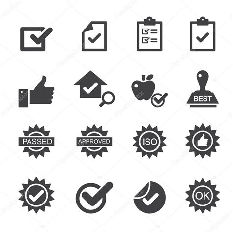 Quality Control Icons — Stock Vector © Jacartoon 70808211