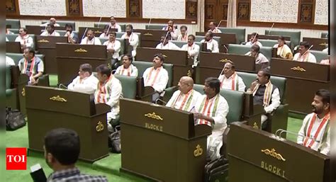 Telangana Newly Elected MLAs Take Oath BJP Legislators Boycott As