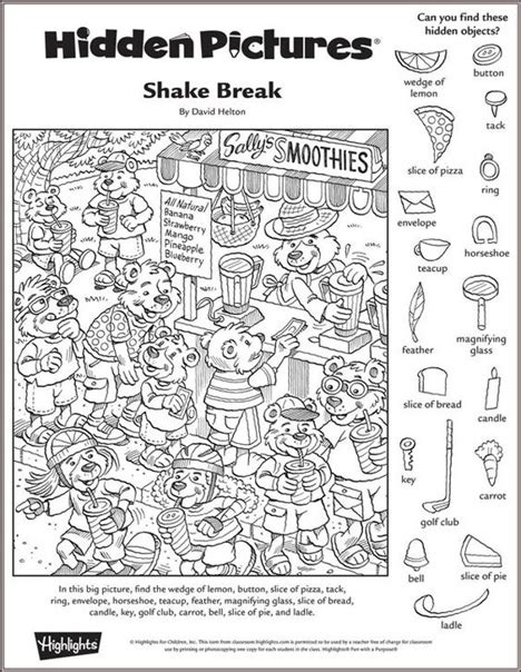 Hidden Pictures Puzzles Englisheslteachers Gameeslteachers 2025