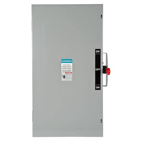 Siemens Double Throw 200 Amp 600 Volt 3 Pole Indoor Non Fusible Safety