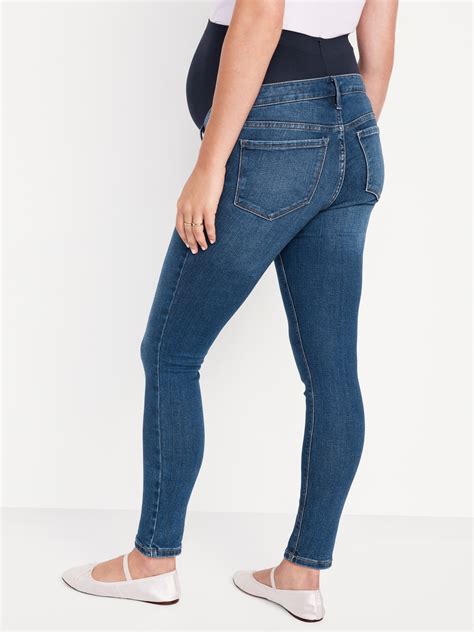 Maternity Premium Full Panel Rockstar Super Skinny Jeans Old Navy