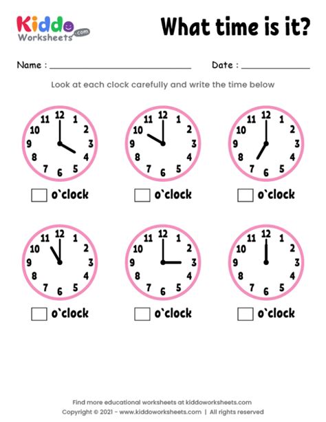 Free Printable Telling Time Worksheet 1 Worksheet Kiddoworksheets