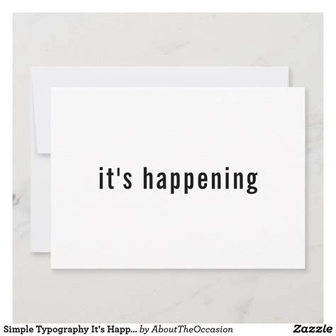 Simple Typography Its Happening Save The Date Zazzle Hochzeit