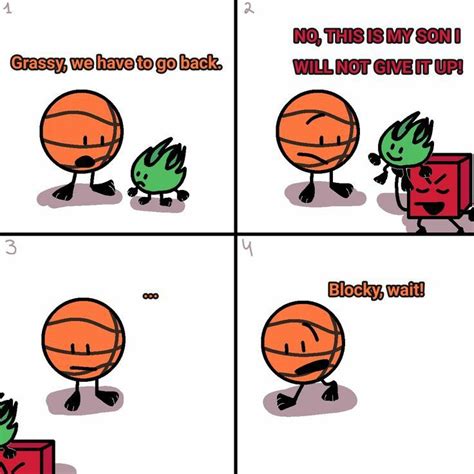 Blocky Basketball And Grassy Bfb In 2024 Mood Pics Comic Drawing Silly