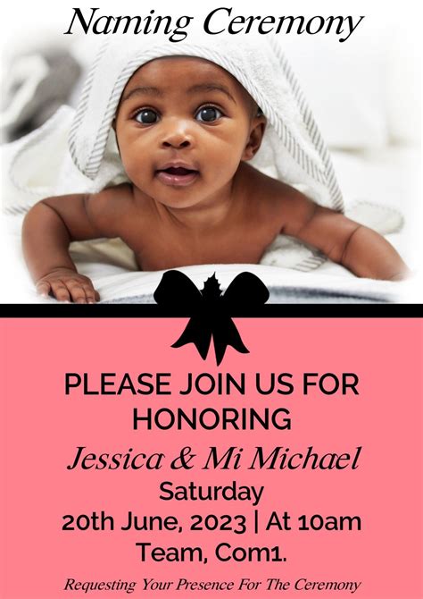 Invitation Card Design Invitation Card Design Naming Ceremony