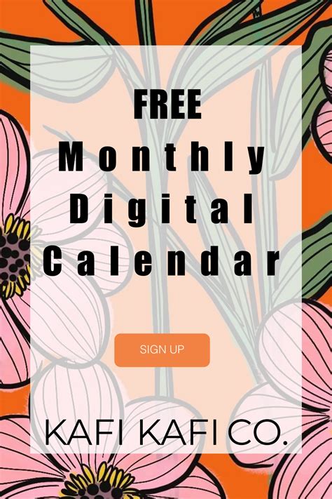 Sign Up Now To Recieve Your Kafi Kafi Co Digital Calendar And To Stay