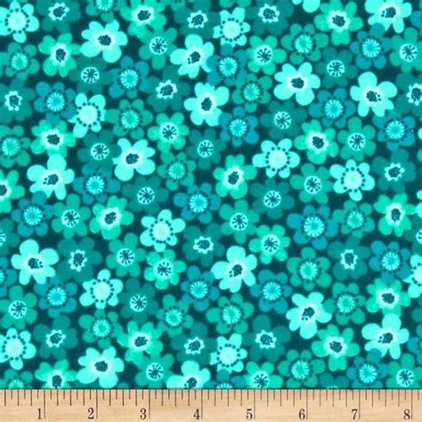 Punch Garden Flannel Flowers Teal