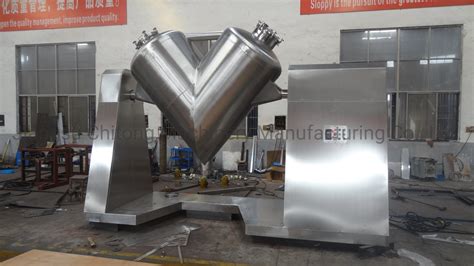 Factory Supply V Type Cone Shape Dry Powder V Mixer Blender Machine