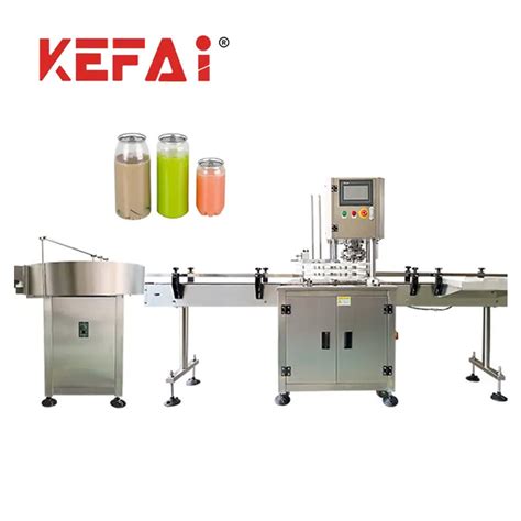 Kefai Automatic Beverage Juice Liquid Pet Cans Sealing Lid Seaming