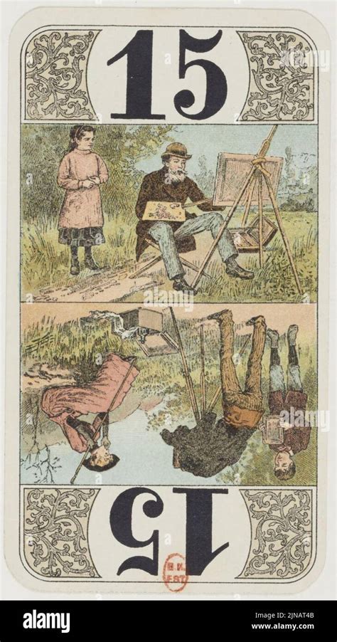 Tarot Nouveau Grimaud 1898 Trumps 15 Stock Photo Alamy