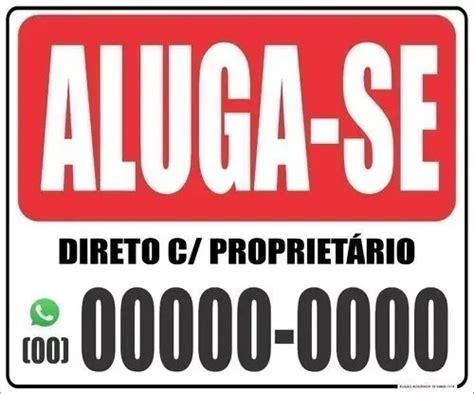 Placa Aluga Se Pvc Qualidade Resistente Premium X Cm