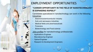 Career In Nanotechnology Career Fair Nanotechnology PPT