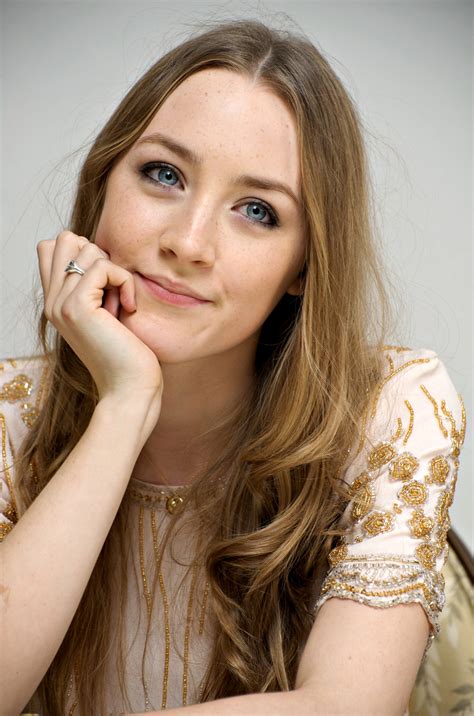 Wallpaper Saoirse Ronan Women Actress Blue Eyes Long Hair Simple