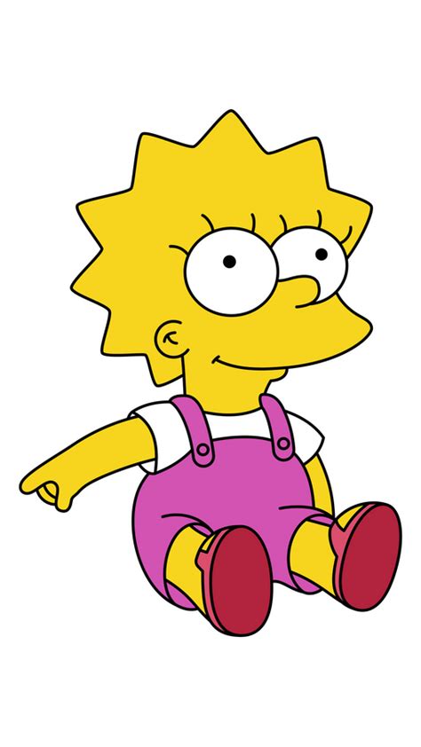 The Simpsons Small Lisa Points Sticker Simpsons Drawings Bart