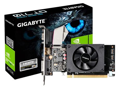 TARJETA DE VIDEO GIGABYTE GT 710 2GB DDR3 GV N710D3 2GL GEFORCE