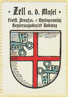 Wappen Von Zell Mosel Coat Of Arms Crest Of Zell Mosel