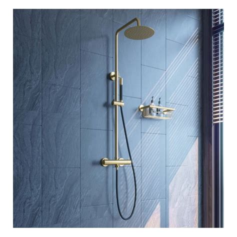 Banio Brass Thermostatique Avec T Te De Douche Effet Pluie De Cm