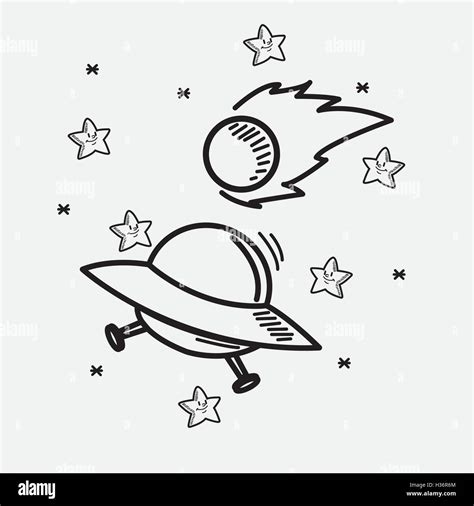 space stars doodle drawing image Stock Vector Image & Art - Alamy