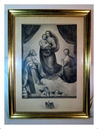 Incisione Madonna Di San Sisto Di H Felsing Sistine Madonna