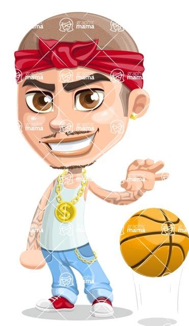 Criminal Man Cartoon Vector Character 112 Illustrations Basketball Graphicmama