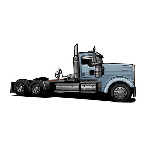 Semi Truck Vector Truck Trailer Vector Vector Art At Vecteezy