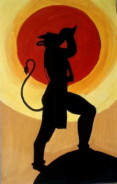 Hanuman conch blower Painting by Amit Shrivastva