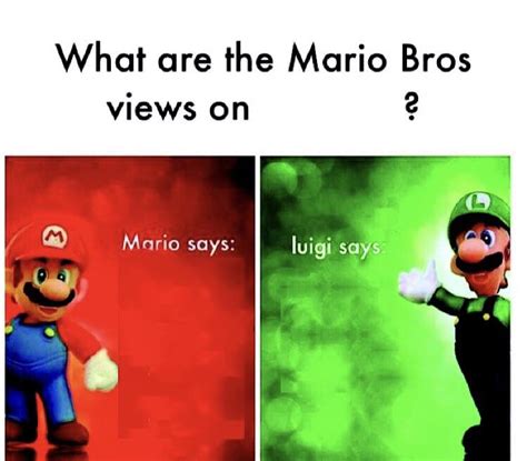 Mario Bros Views Blank Template Imgflip