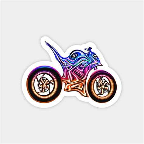 CMYK Hyper Naked Motorcycle Cmyk Hyper Naked Motorcycle Magnet