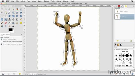 Gimp Essential Training Using The Cage Transform Tool Youtube