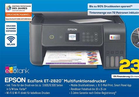 Epson Ecotank Et Multifunktionsdrucker Angebot Bei Euronics Xxl