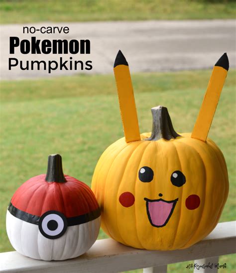 Pokemon Pikachu Pumpkin Carvings