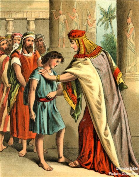 Genesis 43 Bible Pictures: Joseph meets Benjamin